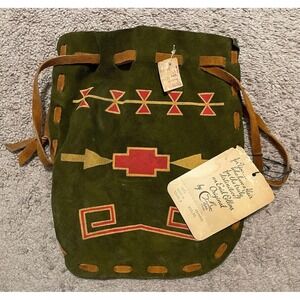 Vintage Enid Collins Of Texas Leather Wampum Native Purse Bag NWT RARE READ‎